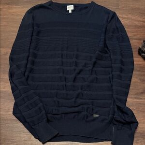 Armani Collezioni Navy Crewneck Sweater